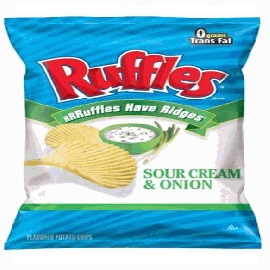Ruffles Potato Chips Sour Cream & Onion 15/6.5 Oz