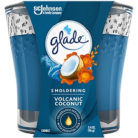 Glade Candle Smoldering Volcanic Coconut 6/3.4oz