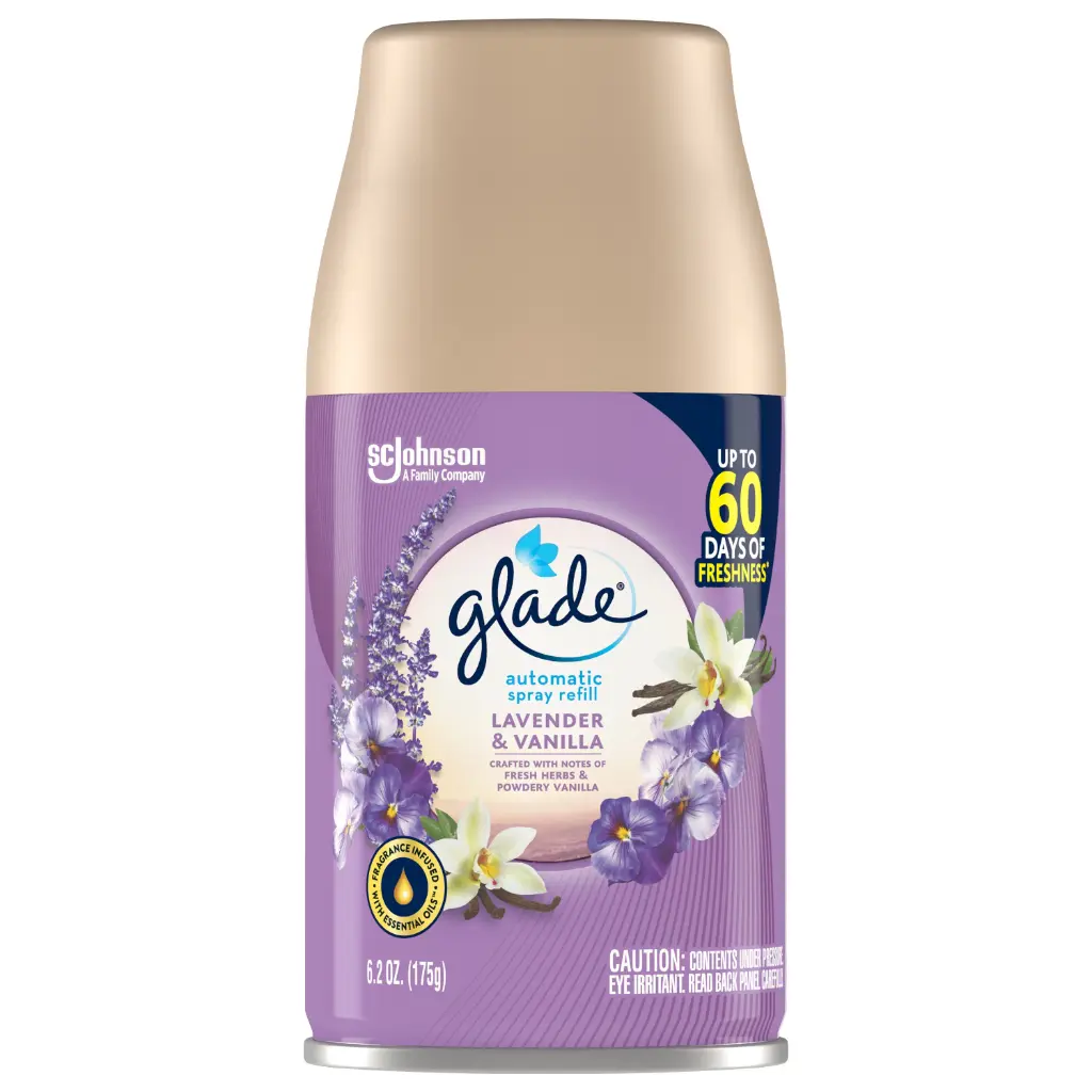 Glade Auto Spray Lavender & Vanilla Refill 6/6.2Oz