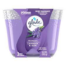 Glade Candle Tranquil Lavender Aloe 3/6.8oz