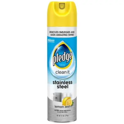 Pledge Stainless Steel Cleaner Aerosol Lemon 6/9.7oz