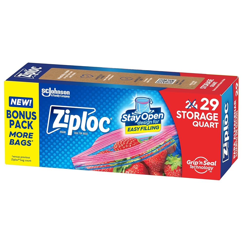 Ziploc SUSO Storage Quart 12/29ct