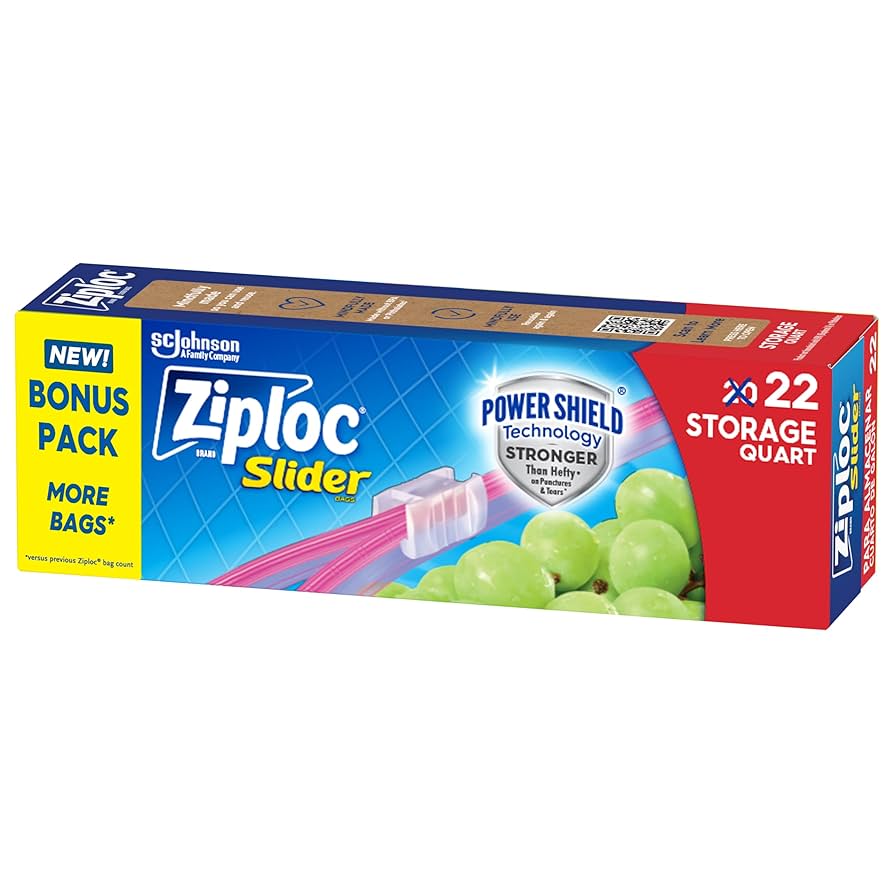 Ziploc Sldr Storage Quart Bag 12/22ct