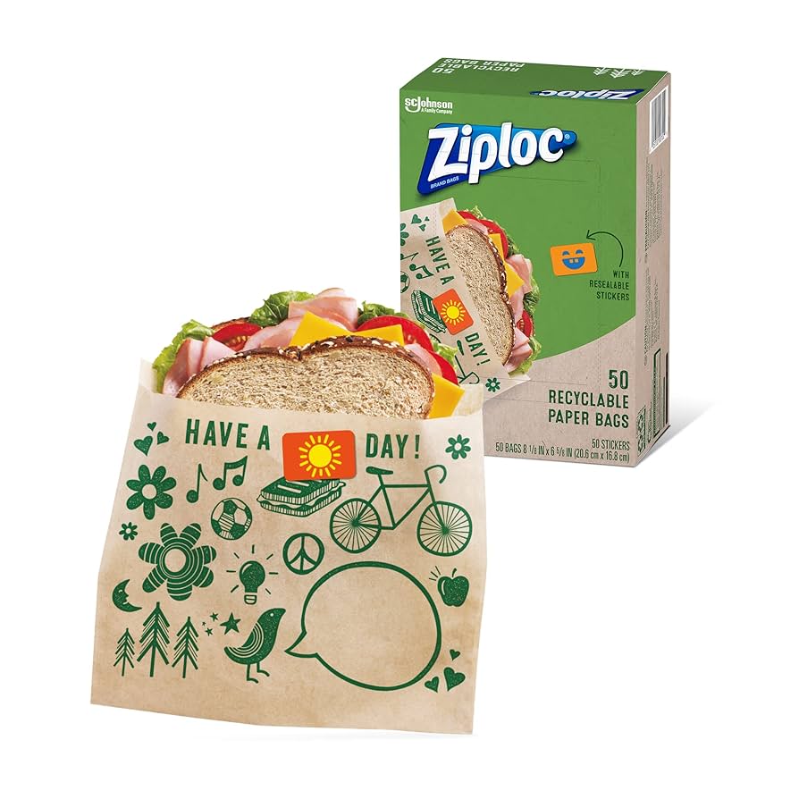 Ziploc Paper Bag Sandwich 12/50ct