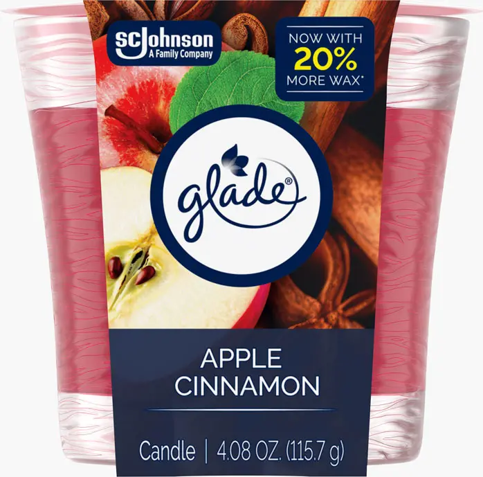 Glade Candle Apple Cinnamon 6/4.08oz 