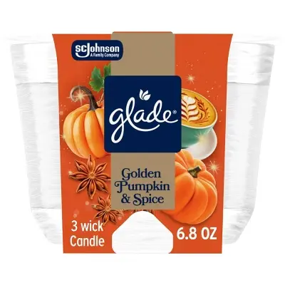 Glade Candle Golden Pumpkin & Spice 3/6.8oz  