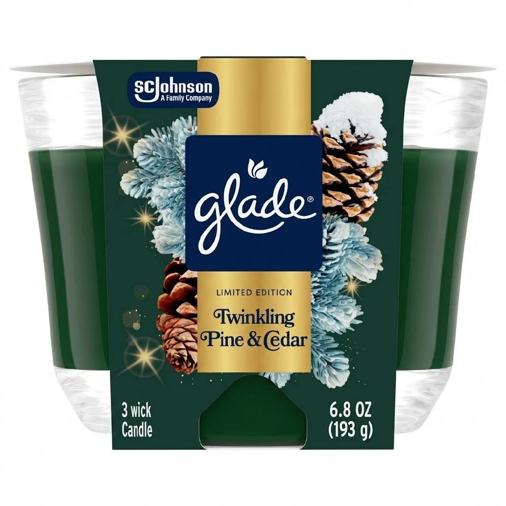 Glade Candle Twinkling Pine & Cedar 3/6.8oz   