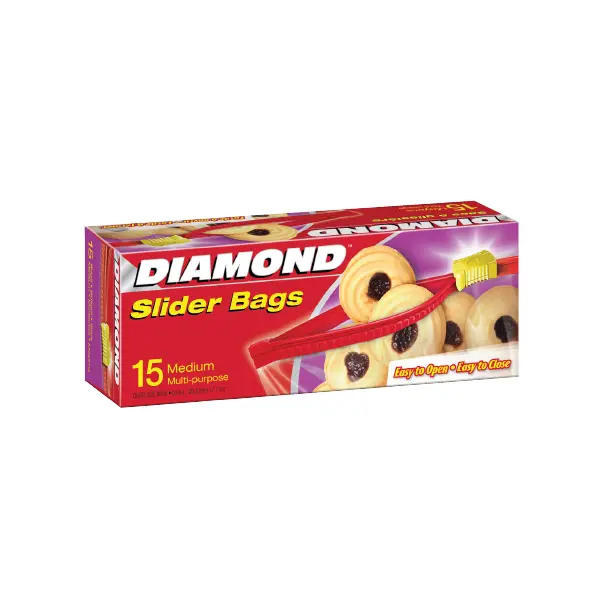 Diamond Slider Bags quart 12/15ct