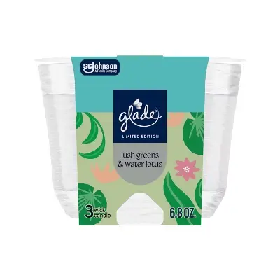 Glade Candle Lush Greens & Water Lotus 3/6.8oz 