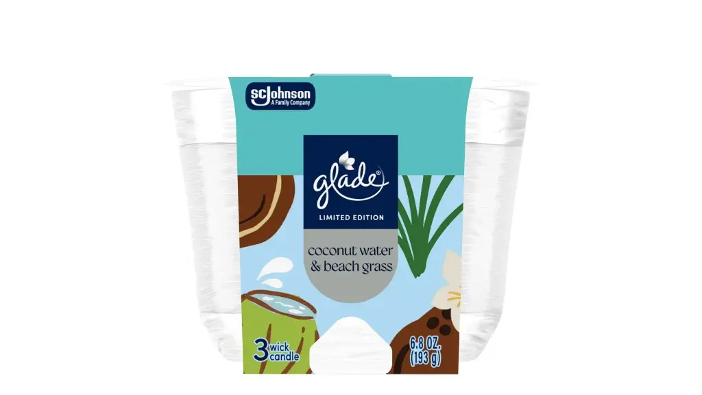 Glade Candle Coconut Water Beach Grass 3/6.8oz