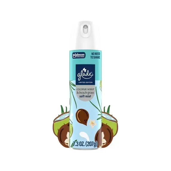Glade Aerosol Coconut Water & Beach Grass 6/7.3oz  