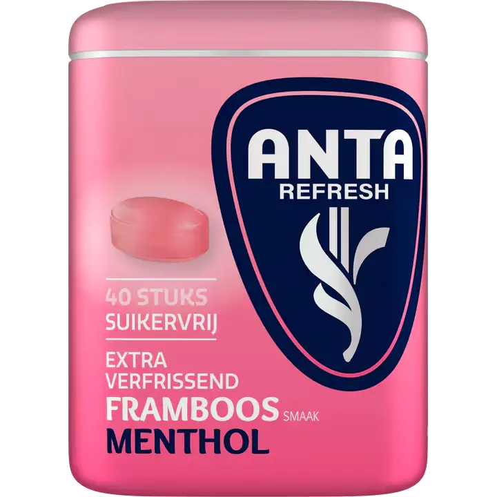 Anta Refresh Framboos Suikervrij 12x72g