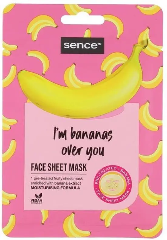 Sence Display Facial Sheet Mask 20ml I'm Bananas Over You 12st 