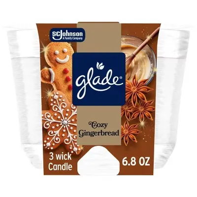 Glade Candle Cozy Ginger Bread 3/6.8oz