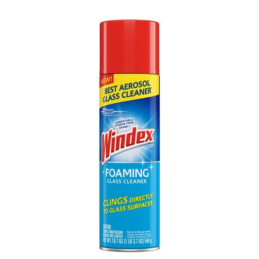 [1900-SJ-70875] Windex Aerosol Foaming Glass Cleaner 6/19.7oz