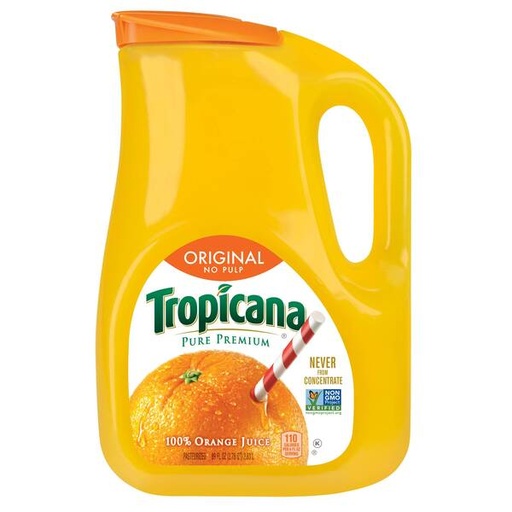 [1200-TR-83370] Tropicana No Pulp Orange Juice 6/89Oz