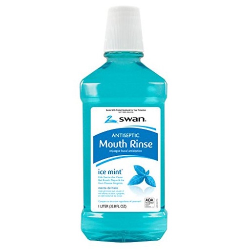 [2400-VJ-42588] Swan Antiseptic Blue Mint Mouth Rinse 1Lt 