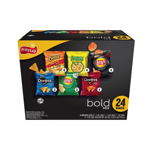[1400-FL-56379] Frito Lay Variety Pack Cube Bold 24ct 1/25.375oz
