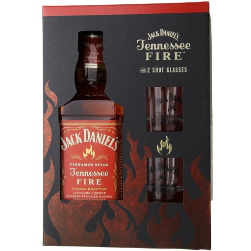 [0300-BF-30828] Jack Daniels Fire 2 Gls Giftpack 6/75cl