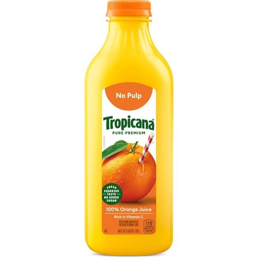 [1200-TR-20571] Tropicana No Pulp Orange Juice 6/46oz