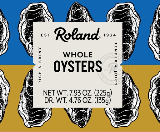 [1500-RL-24812] Roland Whole Boiled Oysters 1x24/7.94oz