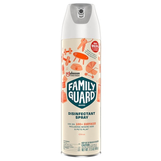 [1900-SJ-08597] Family Guard Disinfectant Spray Citrus 8/17.5oz
