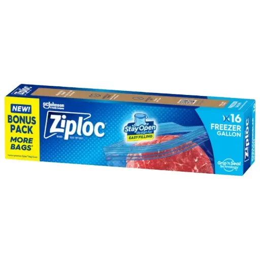 [1900-SJ-13652] Ziploc SUSO Freezer Gallon Bag 12/16ct