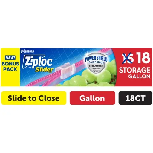 [1900-SJ-13546] Ziploc Sldr Storage Gallon Bag 12/18ct