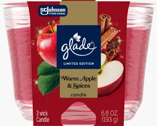 [1900-SJ-00131] Glade Candle Warm Apple & Spices 3/6.8oz 