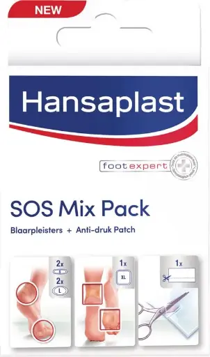 [2400-FB-73738] Hansaplast Voeten Blaarpleister SOS Mix 6 stuks