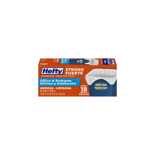 [1900-HF-35784] Hefty Garbage Bags Medium 8g 20/18ct