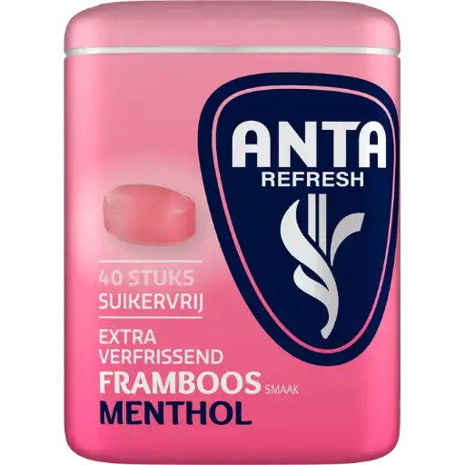 [2400-PE-09256] Anta Refresh Framboos Suikervrij 12x72g
