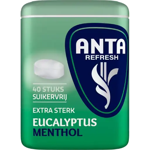 [2400-PE-09254] Anta Refresh Eucalyptus Suikervrij 12x72g 