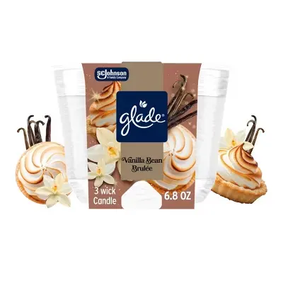 [1900-SJ-08785] Glade Candle Vanilla Bean Brulee 3/6.8oz 